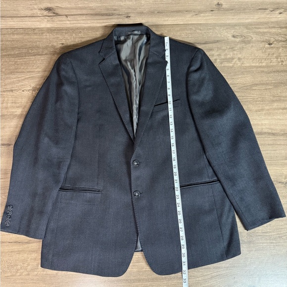 Calvin Klein Men’s 100% Wool 2 Button Fashion Blazer Gray 46R - Picture 7 of 8
